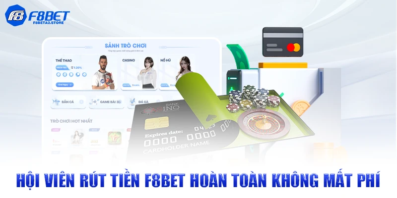 Hội viên rút tiền F8BET hoàn toàn không mất phí
