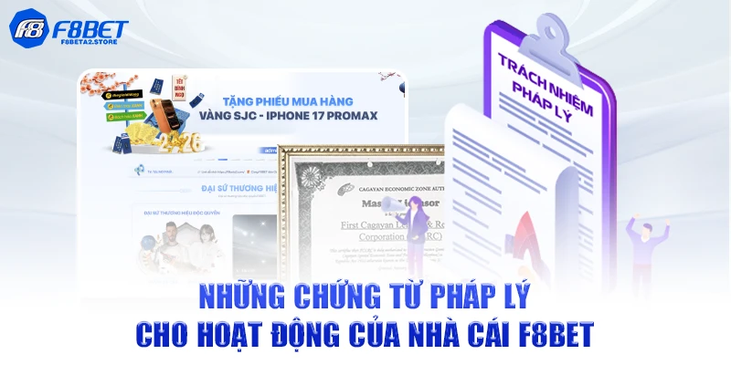 Những chứng từ pháp lý cho hoạt động của nhà cái F8BET